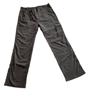 Prana Zion Cargo Pants Mens Lrgx32L Gray Stretch Hiking Climbing Outdoor